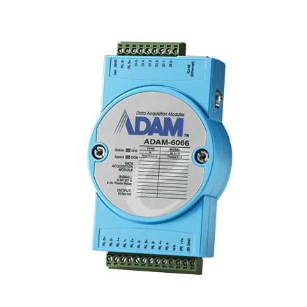 ADAM-6066 Relé 6Pwer/6DI IoT Modbus/SNMP/MQTT Ethernet E/S remotas