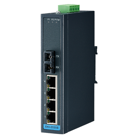 EKI-2525M-BE Conmutador Ethernet no administrado multimodo 4FE+1FE SC