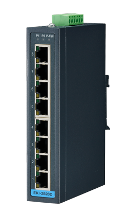 EKI-2528DI Conmutador Ethernet no administrado 8FE DNV, -40~75 ℃
