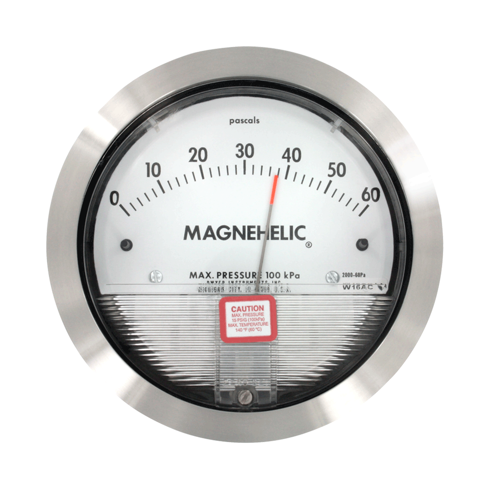 Series 2000-HA Manómetro De Presión Diferencial Magnehelic® De Alta Precisión
