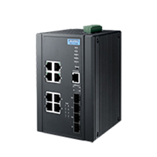 [NVT004537] EKI-7712G-4FMPI Conmutador Ethernet administrado 8GE PoE y 4G SFP, IEEE802.3af/at/bt, 53~57 VCC, -40~70 ℃